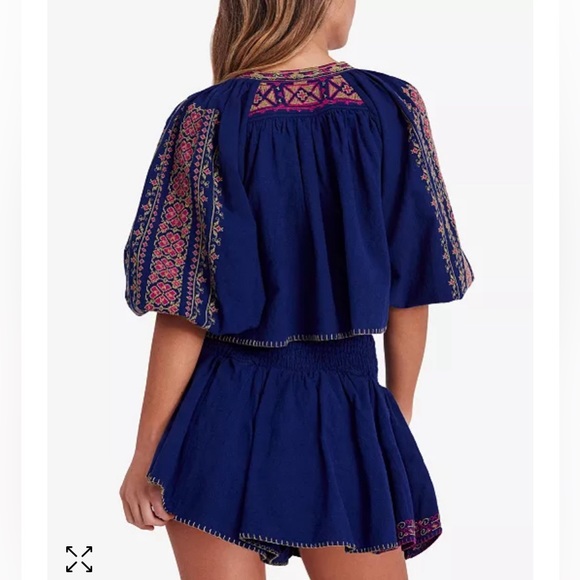 Free People Cherry Bomb Top & Shorts Set- NWOT size small - Picture 3 of 8